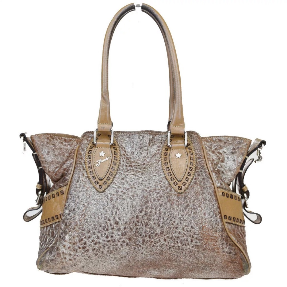 FENDI Etnico Style Authentic LG shoulder Satchel